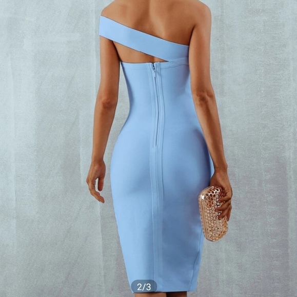 New One Shoulder Split Thigh Bandage Party Cocktail Dress ADYCE Shein medium - Picture 2 of 6